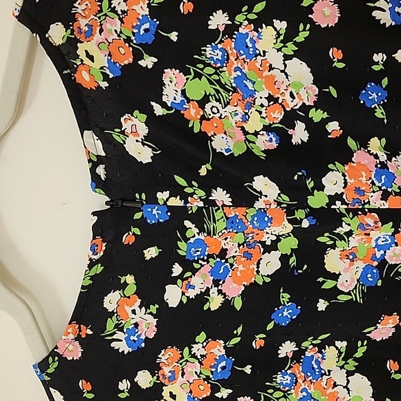 Boden Preppy  Wild Cluster Crew Neck Fit-And-Flare Dress Floral  Dress Size 10 - Picture 14 of 16